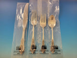 Rose Point by Wallace Sterling Silver Flatware Set Service 62 Pieces New