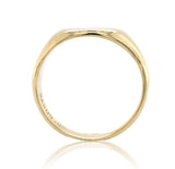 10k Yellow Gold Plain Blank Men's Signet Ring Size 8 Jewelry (#J6795)