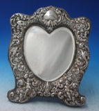 Black Starr and Frost Sterling Silver Mirror Heart Frame 5 1/4" x 5" (#6190)