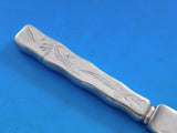 Lap Over Edge Acid Etched by Tiffany Sterling Dessert Knife HHAS w/ Foliage #2