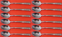 Rambler Rose by Towle Sterling Silver Demitasse Spoon Set 12 pieces 4 1/4"