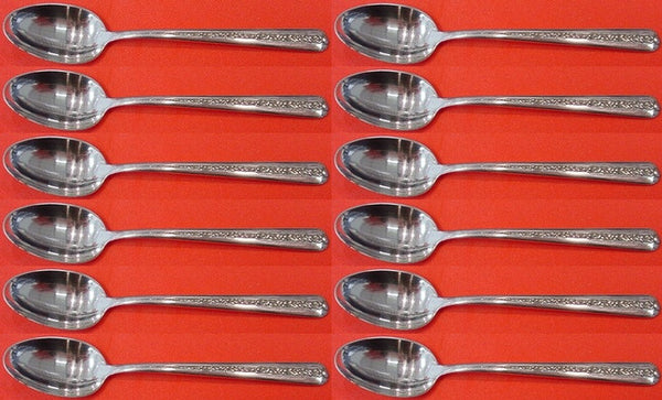 Rambler Rose by Towle Sterling Silver Demitasse Spoon Set 12 pieces 4 1/4"