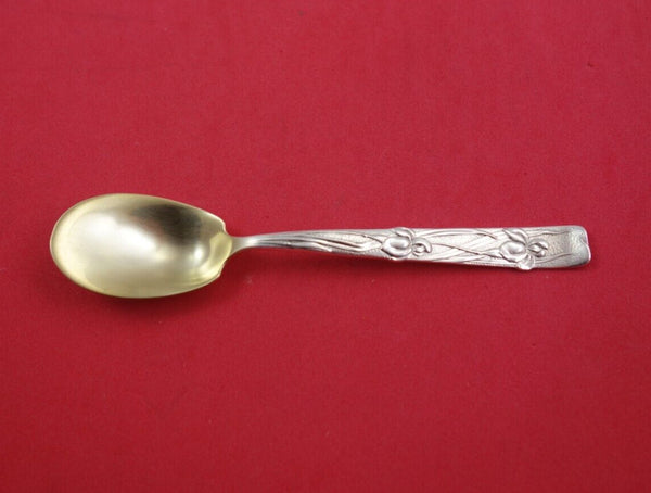 Vine by Tiffany Sterling Silver Egg Spoon Gold washed Iris Motif TIFFANY BOOK