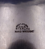 Arts & Crafts by Sturm Sterling Silver Serving Plate Hand Hammered Ohio (#7077)