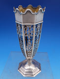 W. Lister and Sons English Estate Sterling Silver Vase with Glass #7728 (#8121)