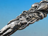 Raphael by Alvin Sterling Silver Berry Serving Spoon Monogram "D" in Bowl 9"