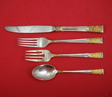 Golden Columbine by Lunt Sterling Silver Regular Size Place Setting(s) 4pc