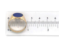 14k Yellow Gold Men's Genuine Natural Lapis Ring Size 11.25 Jewelry (#J7065)