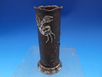 Mixed Metals by Gorham Sterling Silver Desk Item Pen Holder w/Crabs #W37 (#8436)