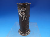 Mixed Metals by Gorham Sterling Silver Desk Item Pen Holder w/Crabs #W37 (#8436)
