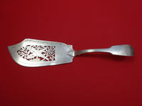 Tipped English Sterling Silver Fish Server Pcd Bright-Cut w/2 Crisscross Fish
