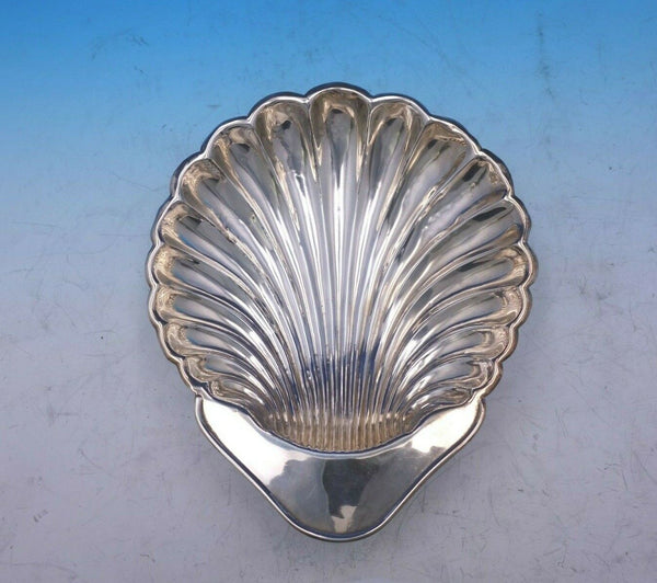 Sterling Silver Bowl Shell Shaped with Applied Feet 2" Tall x 9 1/2" (#3836)