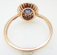 14k Rose Gold .66ct Purple Genuine Natural Sapphire Ring with Diamonds (#J3205)