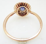 14k Rose Gold .66ct Purple Genuine Natural Sapphire Ring with Diamonds (#J3205)