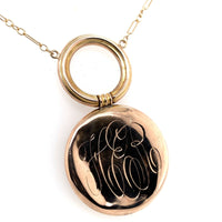 14k Yellow Gold Art Nouveau Style Iris Necklace (#J5540)