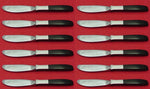 Contrast by Lunt Sterling Silver Butter Spreader Hollow Handle Set of 12 6 1/2"
