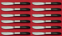 Contrast by Lunt Sterling Silver Butter Spreader Hollow Handle Set of 12 6 1/2"