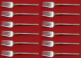 Aegean Weave Gold by Wallace Sterling Silver Salad Fork Set of 12 pcs 6 7/8"