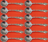 Lily by Frank Whiting Sterling Silver Cream Soup Spoon Set of 12 pcs 6 1/4"