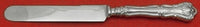 New Queens By Durgin Sterling Silver Regular Knife Blunt Silverplate 8 3/4"