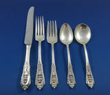 Rose Point by Wallace Sterling Silver Flatware Set For 8 Service 45 Pieces