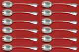 Grand Colonial by Wallace Sterling Silver Ice Cream Dess. Fork Custom Set 12pcs