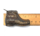 Metal Three Feet In One Shoe Vintage Measuring Tape 1 1/2" Tall
