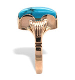 14k Yellow Gold 5.51 Carat Sleeping Beauty Genuine Natural Turquoise Ring #J7491