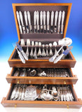 Tulipe Tulip by Boulenger French 950 Sterling Silver Flatware Service Set 214 pc