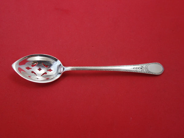Early American Engraved by Lunt Sterling Silver Olive Spoon Original 5 3/4"