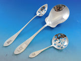 Antique Hammered by Shreve Sterling Silver Flatware Set Service Dinner 105 pcs