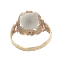 10k Gold 1.57 Carat Genuine Natural Gold Vein Quartz Ring Size 4.75 (#J7018)