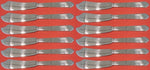 William and Mary by Lunt Sterling Silver Butter Spreader flat handle Set 12pc