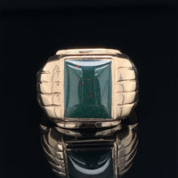 10k Bloodstone Rose Gold Men's Ring Jewelry (#J5706)