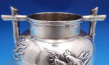 Hung Chong Chinese Export Sterling Silver Sugar Bowl w/Dragon and Bamboo (#8440)