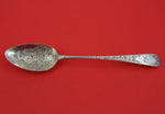 English Georgian Sterling Silver Serving Spoon 9" Chased c. 1788