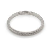Platinum Chevron Wedding Band Ring with Beaded Edge Size 6 Jewelry (#J6288)