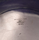 Matthews Co Sterling Silver Child's Set 2pc Plate Bowl Acid Etched Kewpies #9030