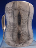 Tiffany and Co Sterling Silver Baby Cup Acid Etched with Dogs #3566/7265 (#8771)