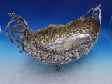 Repousse European 900 Silver Wine Boat Bowl Fabulous detailing Huge  (#6526)