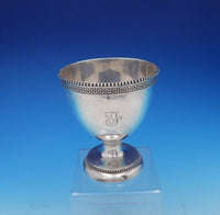 Bailey and Co Coin Silver Pedestal Waste Bowl Greek Key Border 6" Tall (#3812)