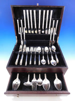 Aegean Weave Plain by Wallace Sterling Silver Flatware Set for 8 Service 54 pcs