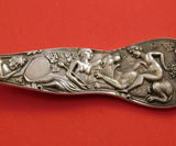 Bacchanalian English Sterling Silver Berry Spoon Ovoid w/ Fruit London 1872 9"
