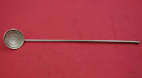 Mexican Sterling Silver Sipper Straw /sundial bowl  7 3/4"