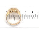 Italian 18k Yellow Gold Men's Ring with Palm Tree and Swords Size 10.75 (#J6636)