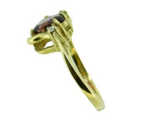 14k Yellow Gold Pear Shape Pink Genuine Natural Tourmaline Ring Jewelry (#J215)