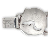Handwrought LaPaglia Sterling Silver Floral Bracelet #140 7" Long (#J7252)
