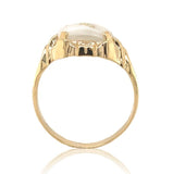 10k Gold 1.57 Carat Genuine Natural Gold Vein Quartz Ring Size 4.75 (#J7018)