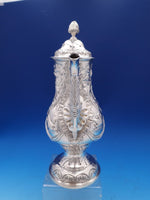 Irish Dublin 1775 Sterling Silver Coffee Pot Swans Birds Swags (#8390)