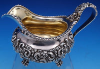 John Watson & Son English Georgian Sterling Silver Tea Set 3pc Floral (#8395)